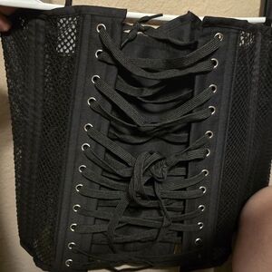 ShaperX Chic Black Lace-Up Corset